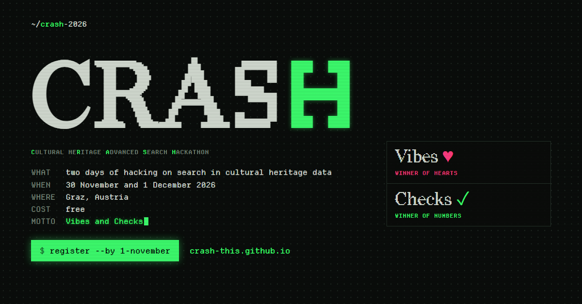 CRASH: a hackathon on search in cultural heritage data, on the DHinfra cluster